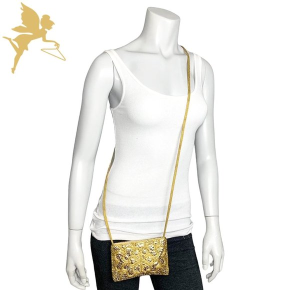VINTAGE LA REGALE LTD. Art Deco Sequin & Seed Bead Crossbody Evening Bag - Picture 7 of 8